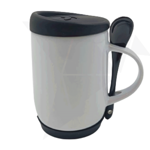 Mug Tapa y Base Silicona Cuchara