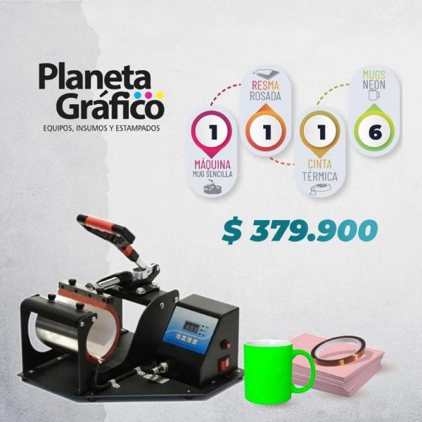 Máquina de mug en combo_Planeta Gráfico Máquina de mug en combo_Planeta Gráfico